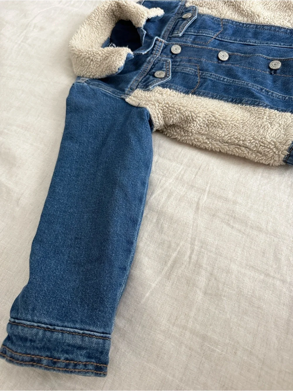 Baby Gap Sherpa Heart Icon Denim Jacket
